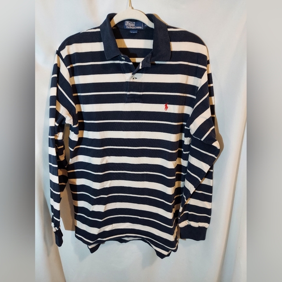 Ralph Lauren Other - Ralph Lauren Black and Cream Striped Polo